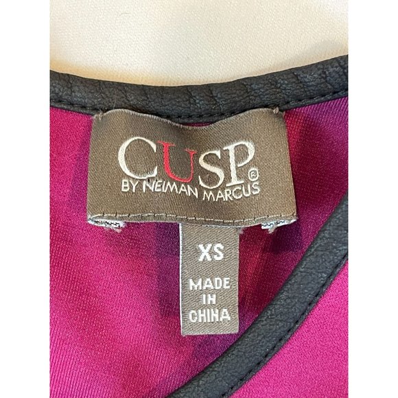 Cusp By Neiman Marcus Womens Colorblock Scuba Sheath Outline Dress Purple SZ XS - Picture 6 of 7